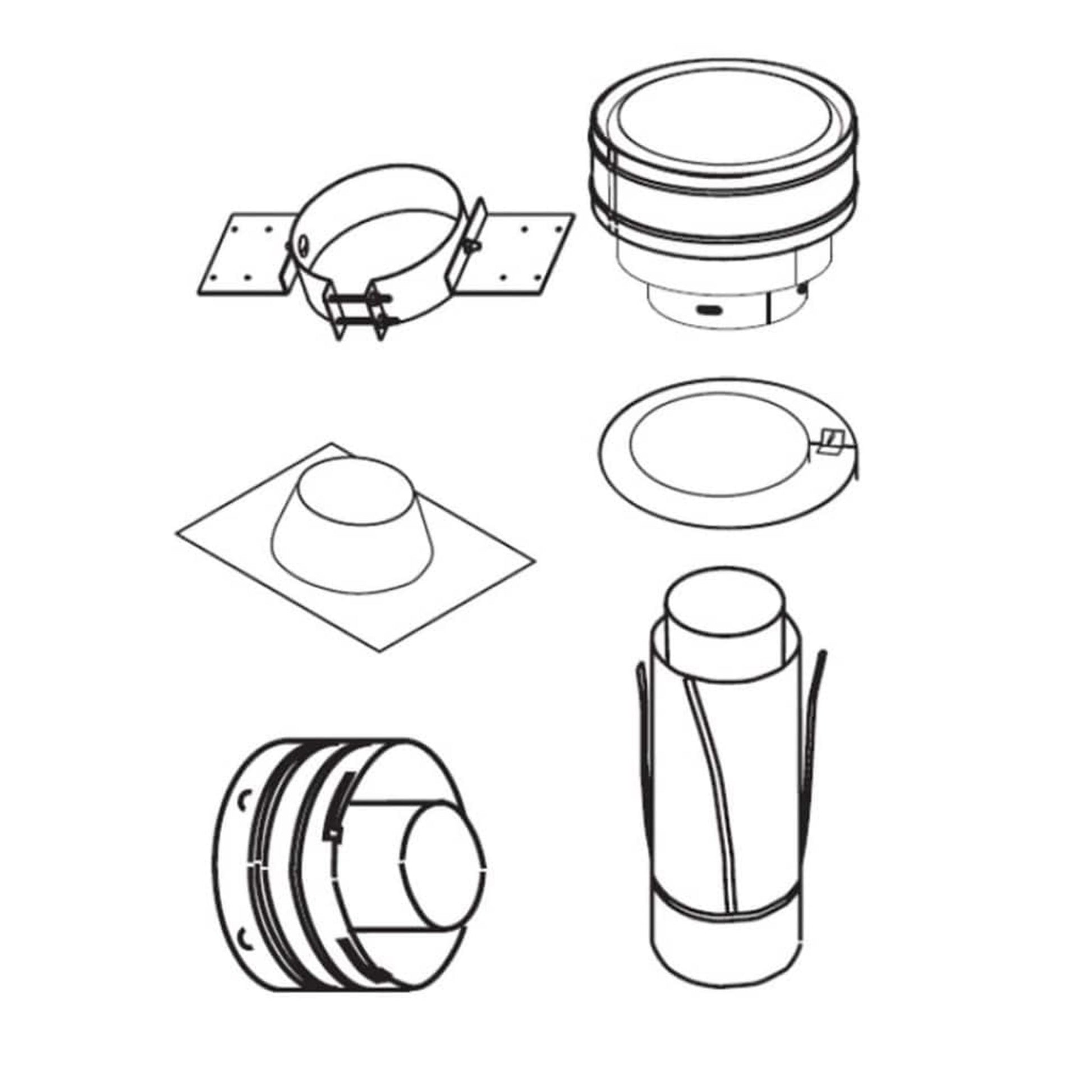 Superior 6/12 to 12/12 Vertical Termination for Secure Flex Flexible Vent System