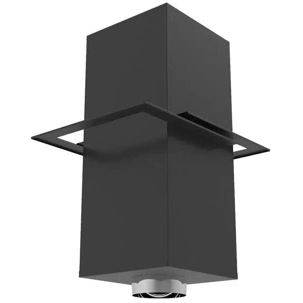 DuraVent Cathedral Ceiling With Black Double Wall Pipe Wood Stove Chimney  Kit