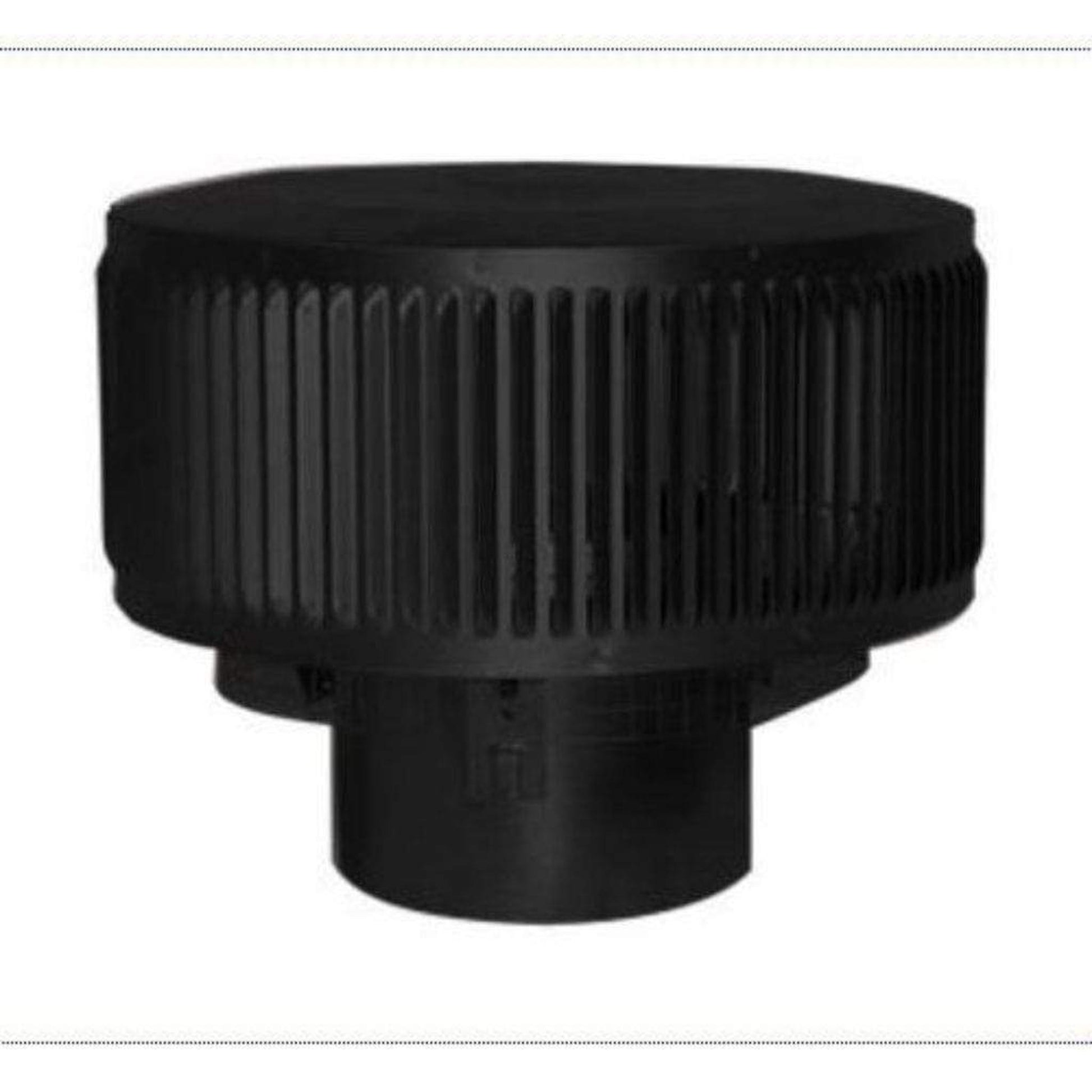 Superior Black Round Top Termination Cap With Louvered Screen for 8" Wood Burning Chimney