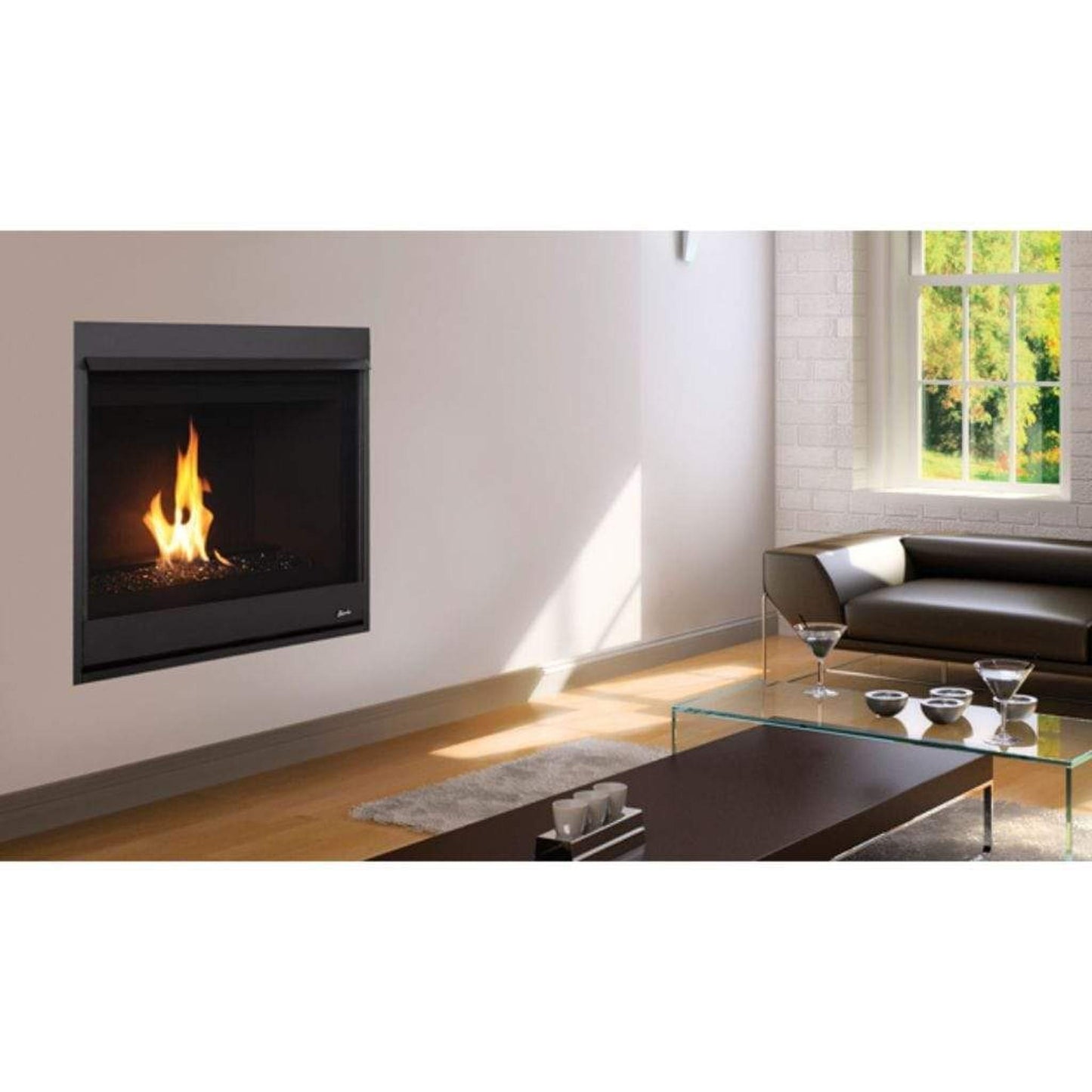 Superior DRC2040 40" Contemporary Top Direct Vent Natural Gas Fireplace With Millivolt Ignition