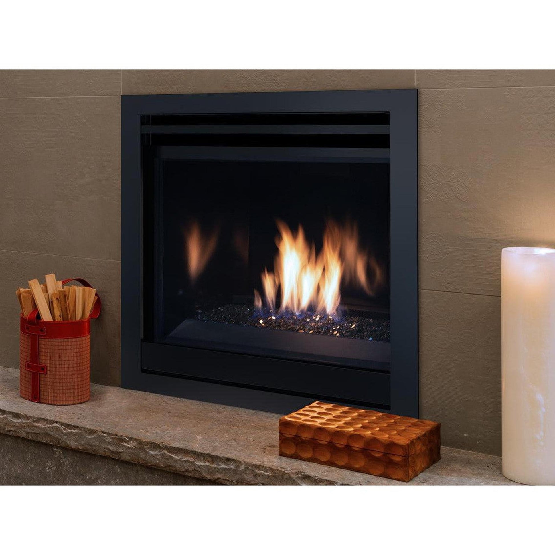 Superior DRC3035 35" Mid-Size Contemporary Top/Rear Direct Vent Natural Gas Fireplace With Electronic Ignition