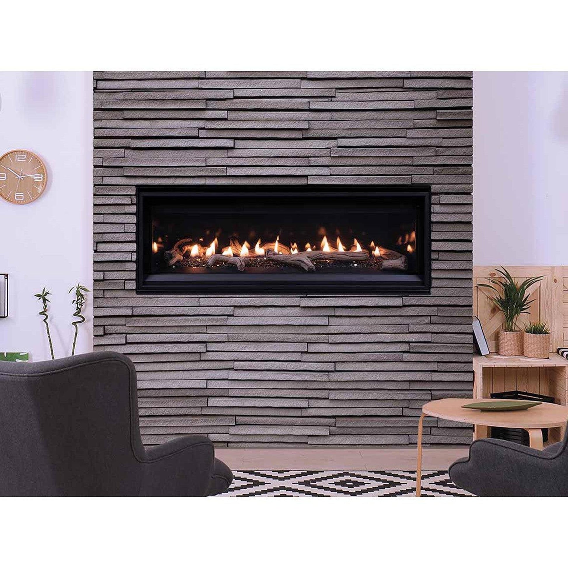 Superior DRL2055 55" Linear Contemporary Direct Vent Propane Gas Fireplace With Electronic Ignition