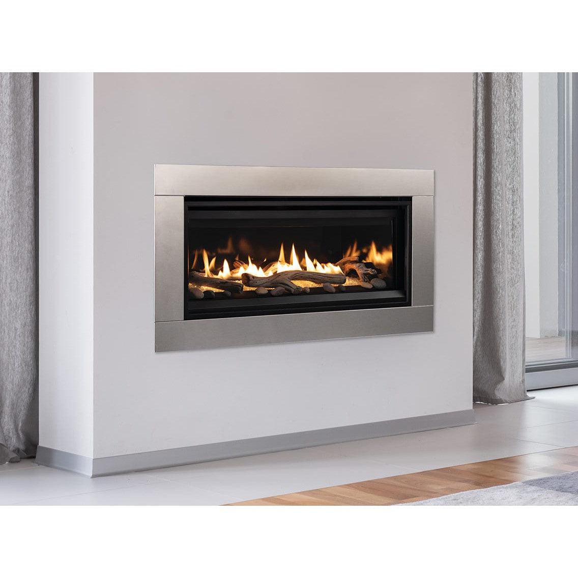 Superior DRL3535 35" Linear Contemporary Direct Vent Natural Gas Fireplace With Electronic Ignition