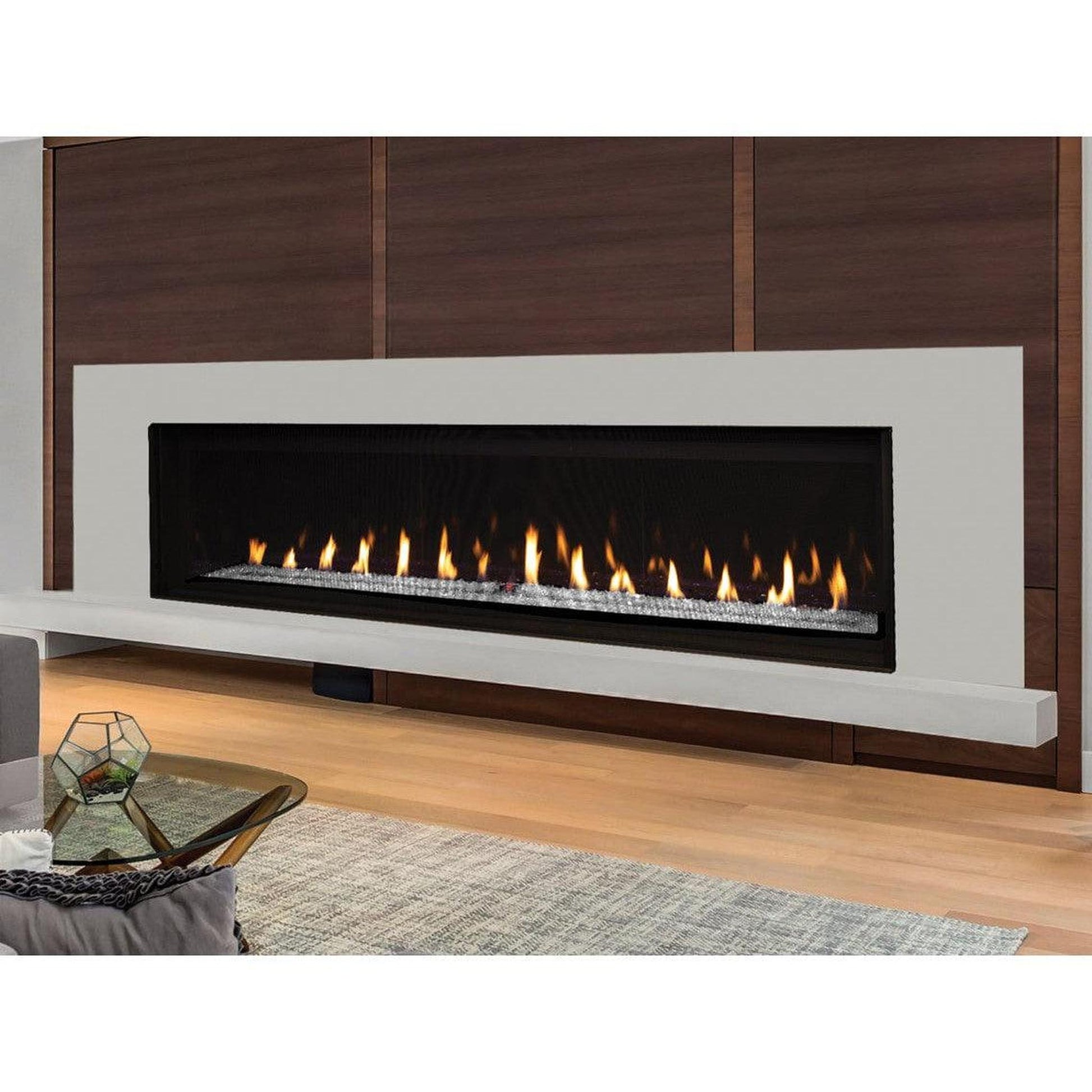 Superior DRL6060 60" Linear Contemporary Direct Vent Natural Gas Fireplace With Electronic Ignition