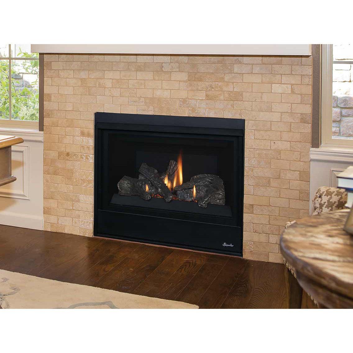 Superior DRT2033 33" Traditional Direct Top Vent Natural Gas Fireplace With Electronic Ignition