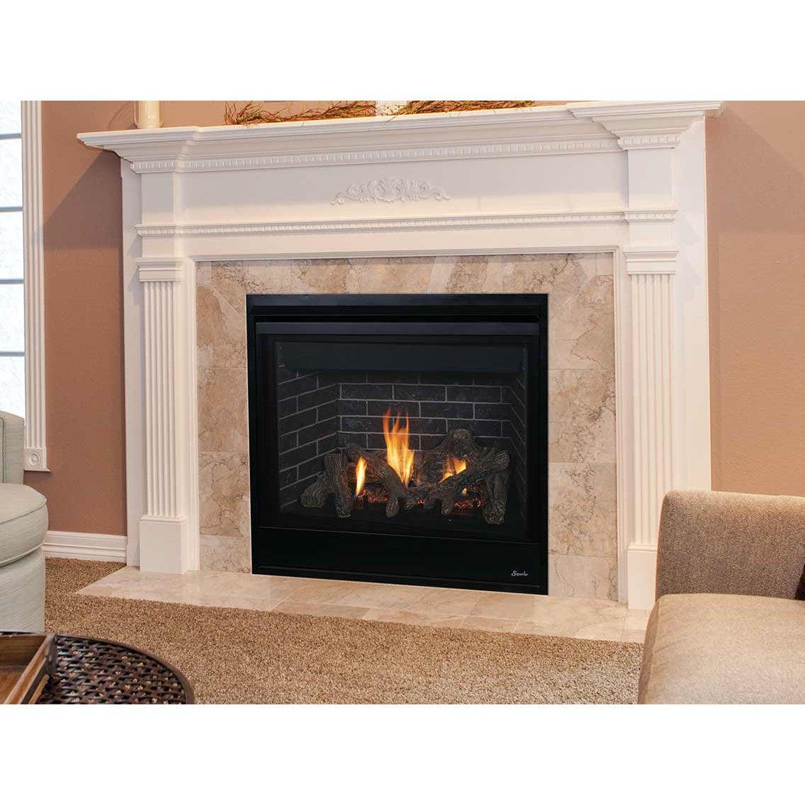 Superior DRT3035 35" Traditional Direct Top/Rear Vent Propane Gas Fireplace With Electronic Ignition