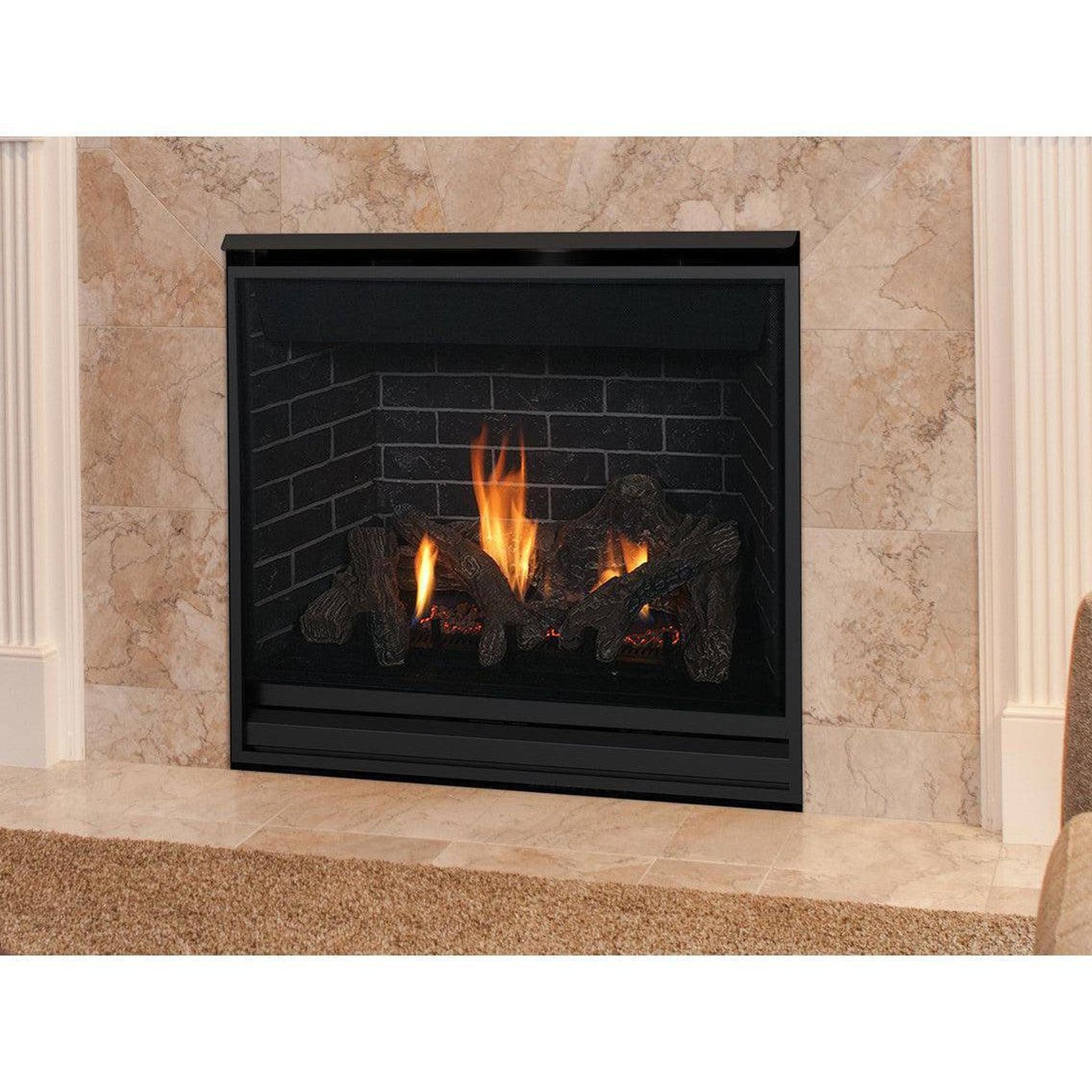 Superior DRT3040 40" Mid-Size Traditional Top/Rear Direct Vent Propane Gas Fireplace With Millivolt Ignition