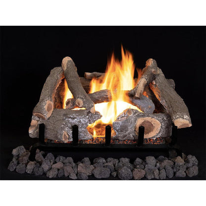 Superior Dual-Burner Series Ozark Charred Oak 30" 9-Piece Vented Gas Log Set