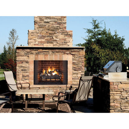 Superior Dual-Burner Series Smoky Weathered Oak 24" 7-Piece Outdoor Vented Gas Log Set