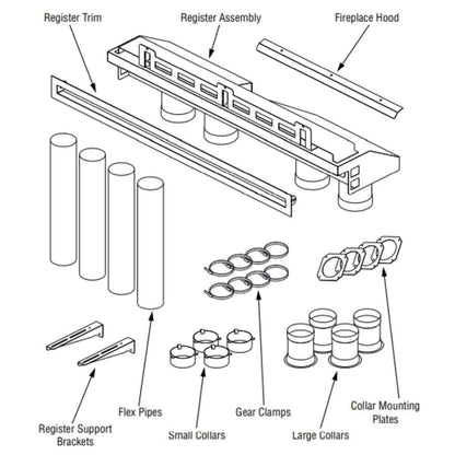Superior HeatFlo Convection Air Circulation Kit for DRL2045 and DRL3545 Gas Fireplaces
