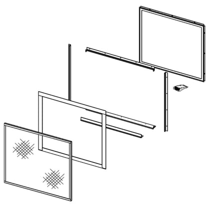 Superior LSM40ST-ODKSG Light-Tinted Tempered Glass Outdoor Window Kit for DRT63ST See-Through Gas Fireplace