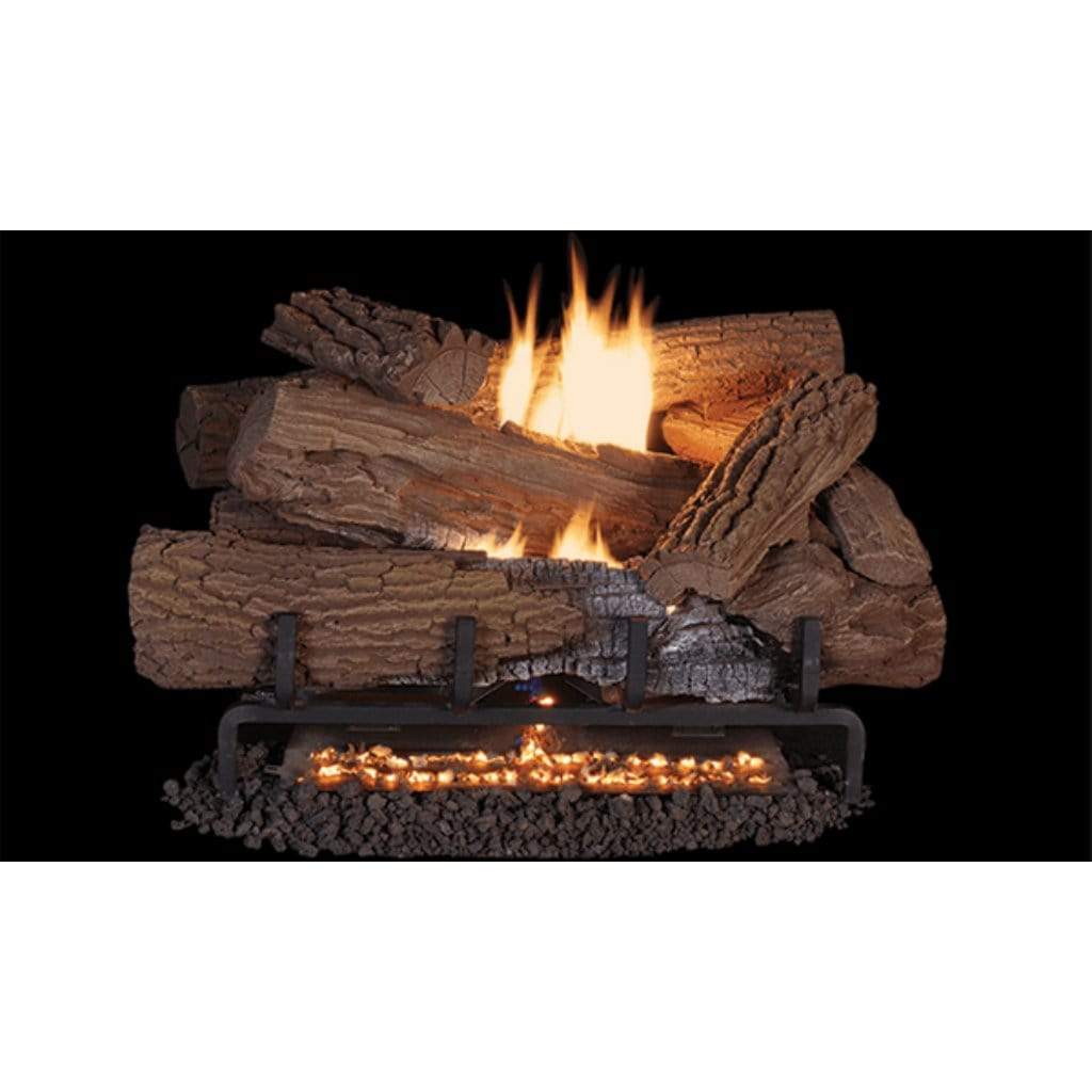 Superior Mega-Flame 24" Stainless Steel Outdoor Propane Gas Log Burner With Millivolt Control