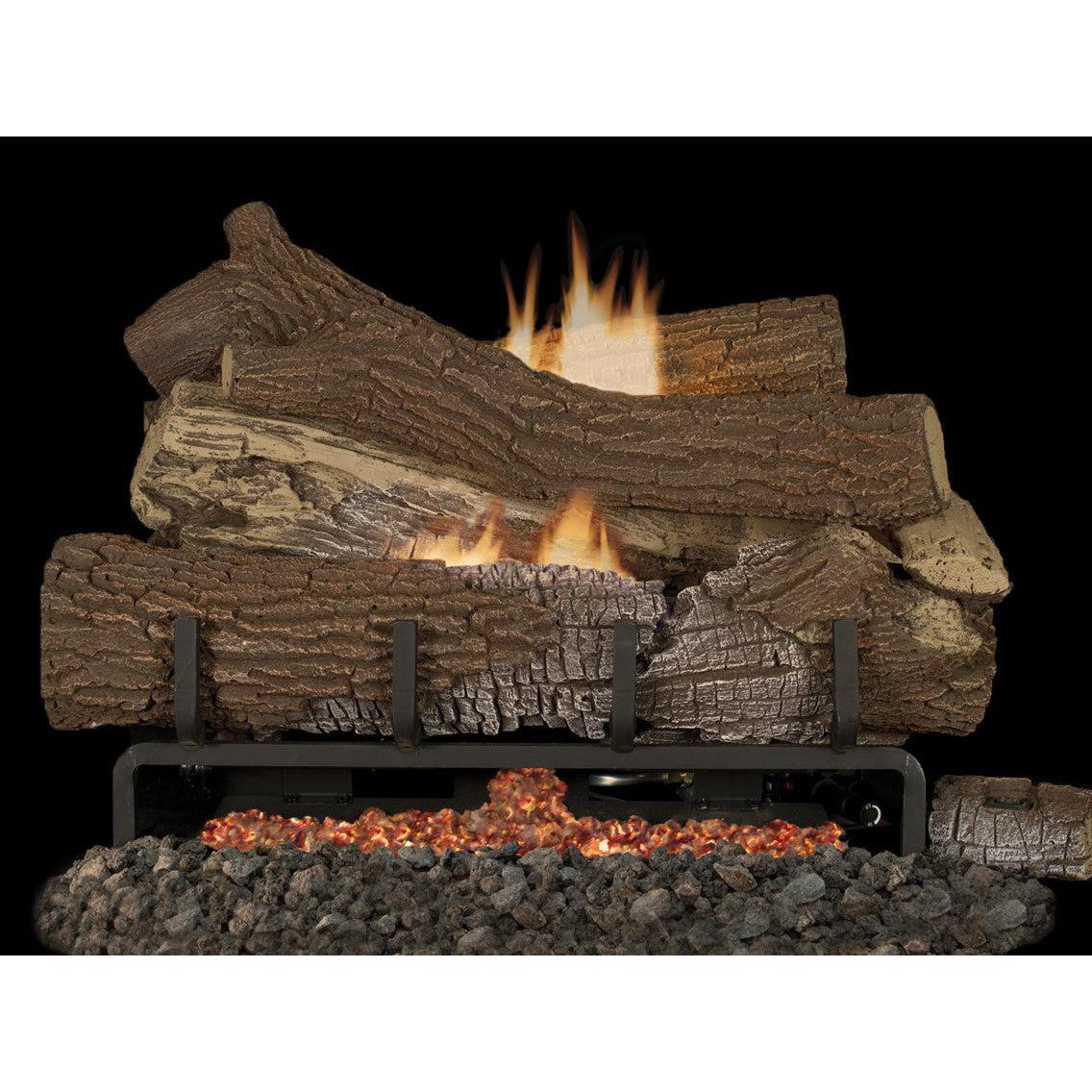Superior Mega-Flame Giant Timbers 24" Concrete Vent-Free Gas Log Set