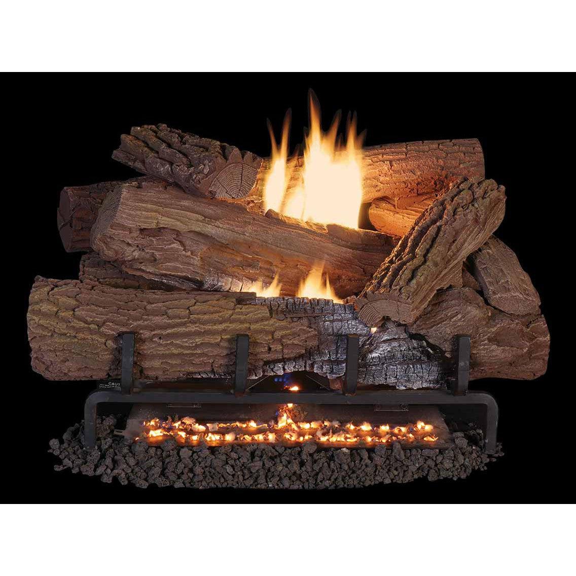 Superior Mega-Flame Mossy Oak 24" Concrete Vent-Free Gas Log Set