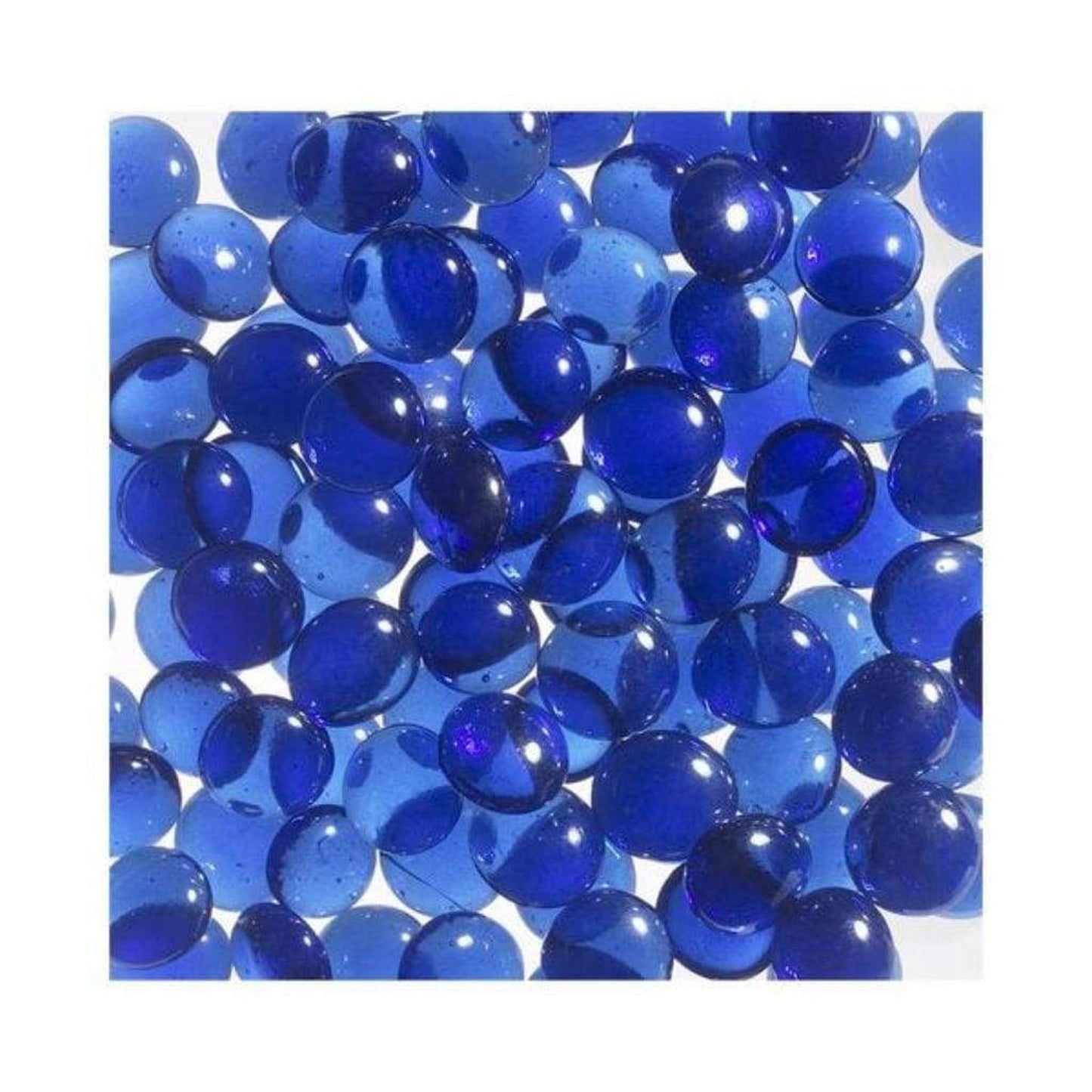 Superior Smooth Blue Reflective Glass Fireplace Pebbles