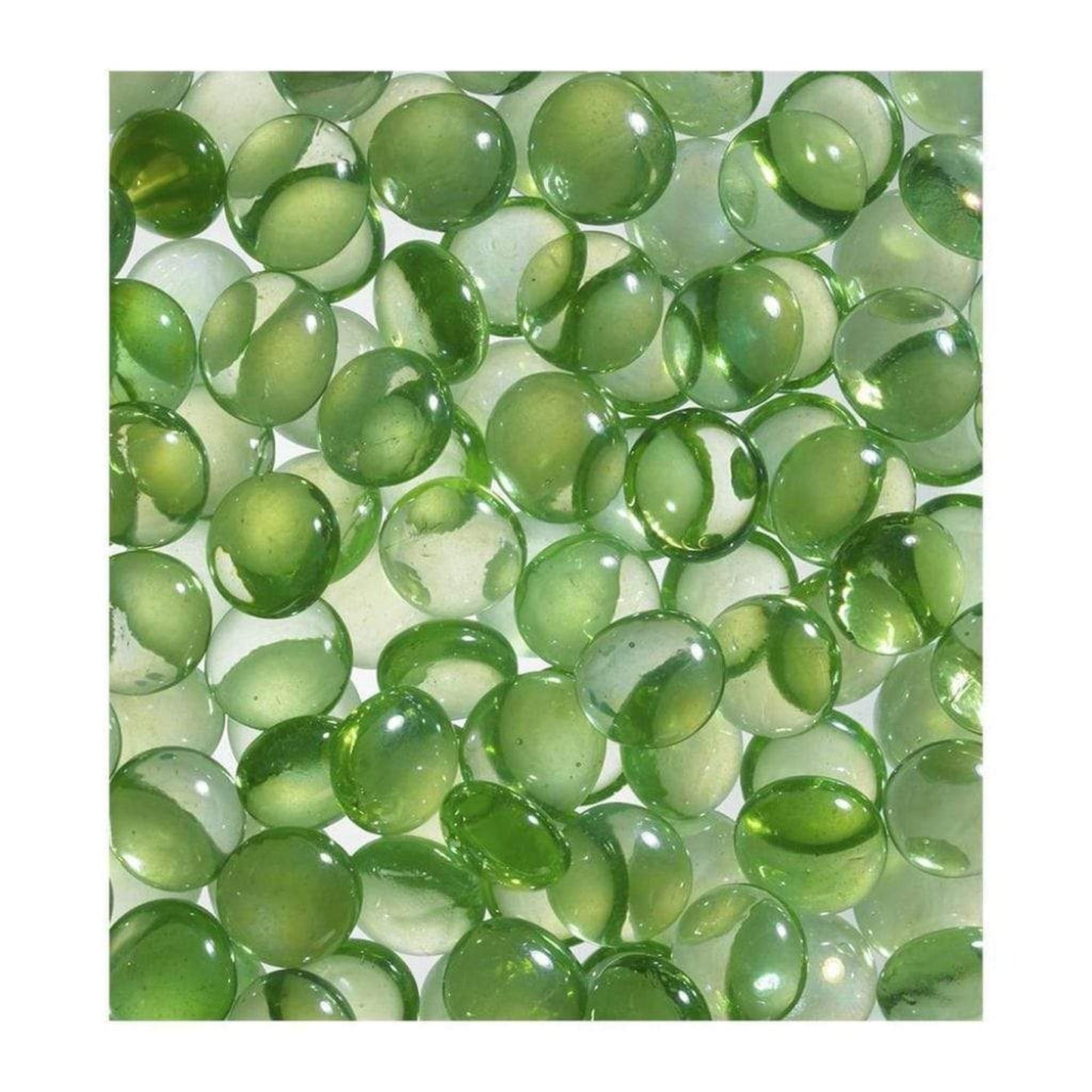 Superior Smooth Green Reflective Glass Fireplace Pebbles