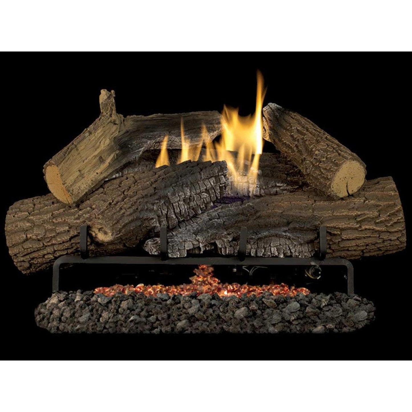 Superior Triple-Flame Series Rugged Stack 24" Concrete Vent-Free Gas Log Set