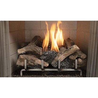 Superior VRE3236 36" Traditional Outdoor Vent-Free Natural Gas Fireplace With White Stacked Refractory Panels