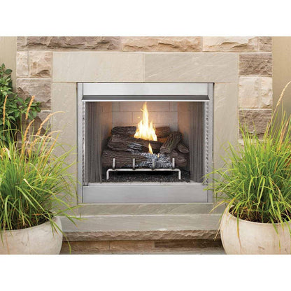 Superior VRE4236 36" Traditional Indoor/Outdoor Vent-Free Gas Fireplace With White Herringbone Refractory Panels