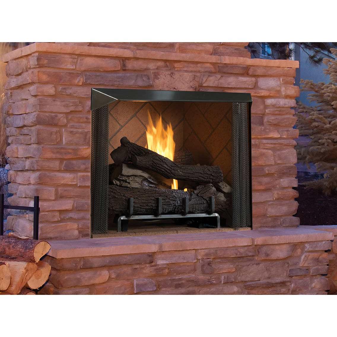 Superior VRE6042 42" Traditional Outdoor Vent-Free Gas Masonry Fireplace