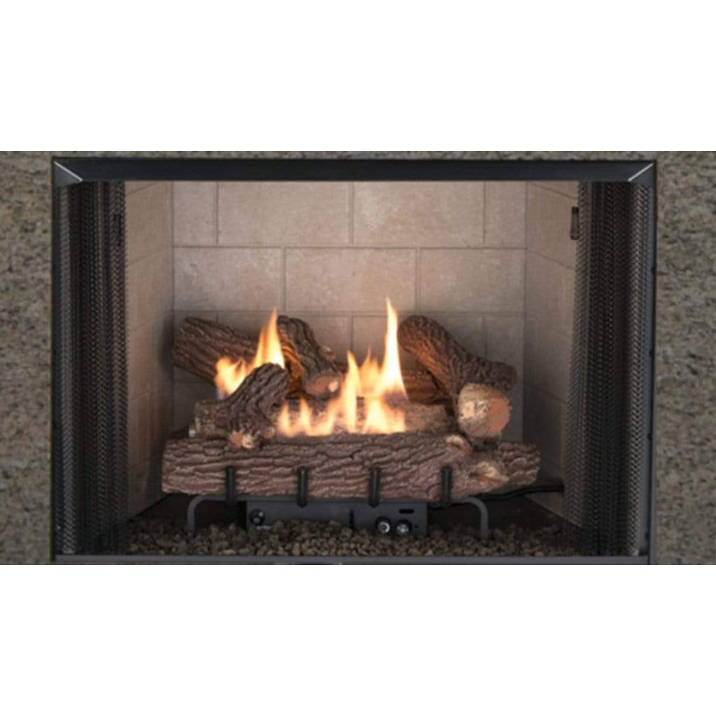 Superior VRT2536 36" Traditional Vent-Free Gas Fireplace With White Stacked Refractory Panels