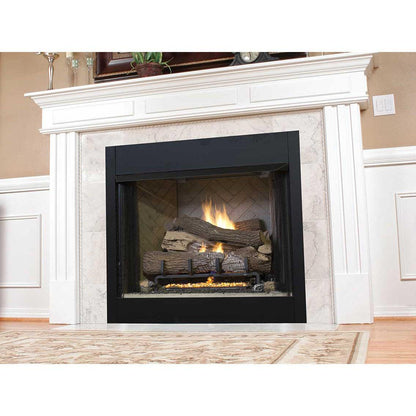 Superior VRT3542 42" Traditional Vent-Free Gas Fireplace With White Stacked Refractory Panels