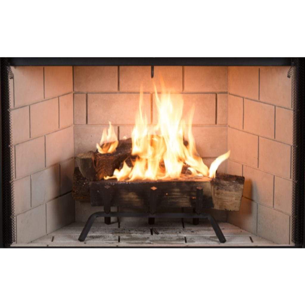 Superior WRT3538 38" Traditional Vent Free Wood Burning Fireplace With Grey Herringbone Refractory Panels