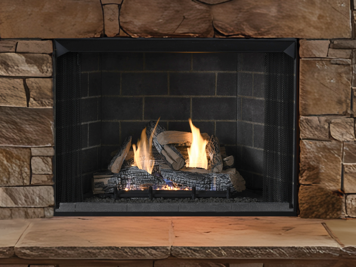 Superior Nature-Flame Series Emberwood Split 18" Concrete Vent-Free Gas Log Set