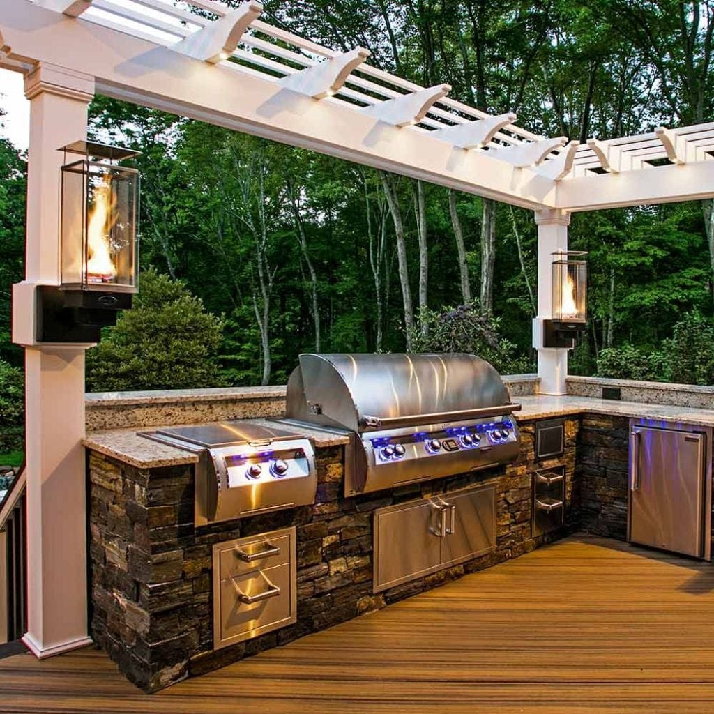 Tempest 20K 18" Black Natural Gas Decorative Outdoor Torch Head With Electronic Ignition