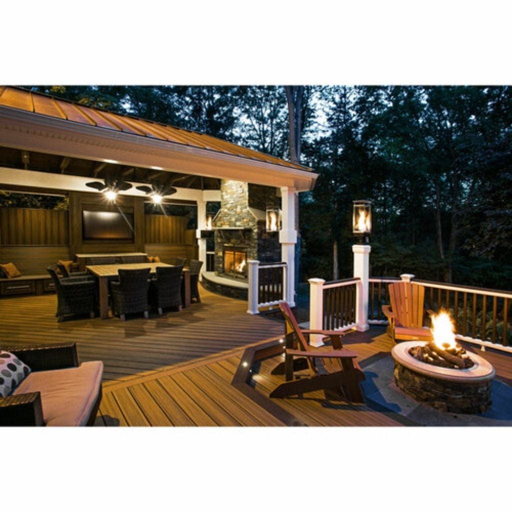 Tempest 20K 18" Black Natural Gas Decorative Outdoor Torch Head With Electronic Ignition