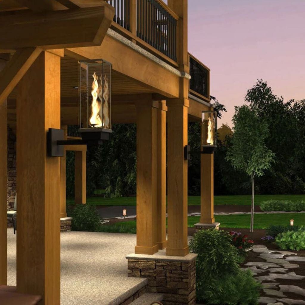 Tempest 20K 18" Black Natural Gas Decorative Outdoor Torch Head With Electronic Ignition