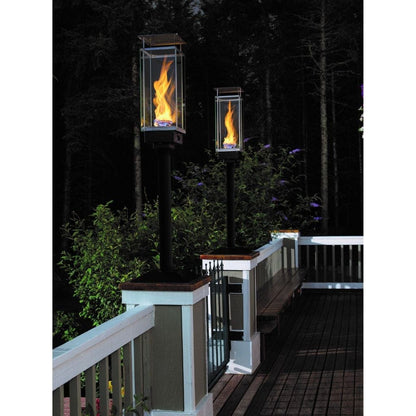 Tempest 20K 18" Black Natural Gas Decorative Outdoor Torch Head With Electronic Ignition