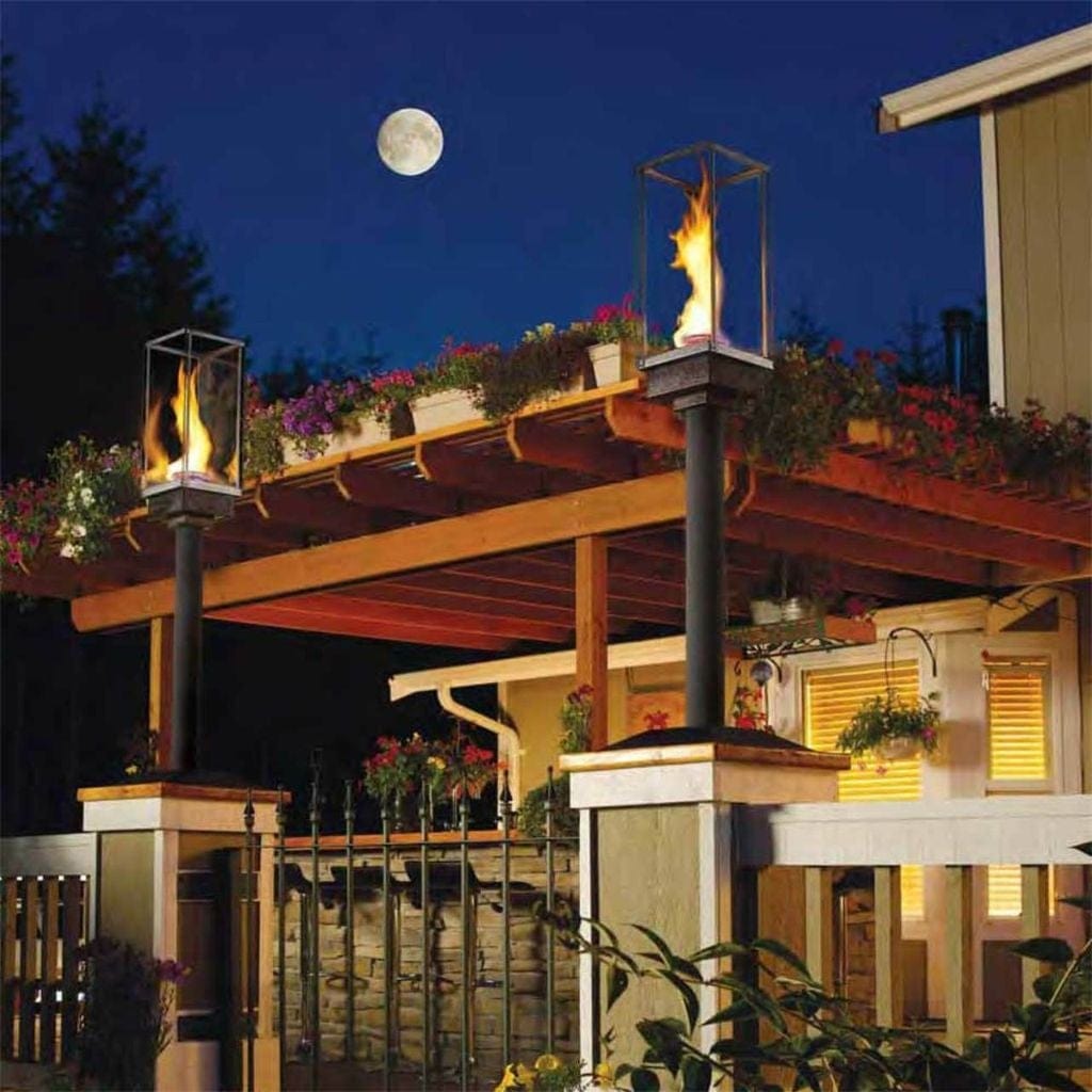 Tempest 20K 18" Black Natural Gas Decorative Outdoor Torch Head With Electronic Ignition