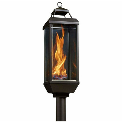 Tempest Torch 18" Decorative Outdoor Gas Lantern Head with In-Ground Mount Assembly