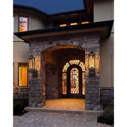 Tempest Torch 20K 18" Black Natural Gas Decorative Outdoor Lantern Head With Manual Piezo Ignition