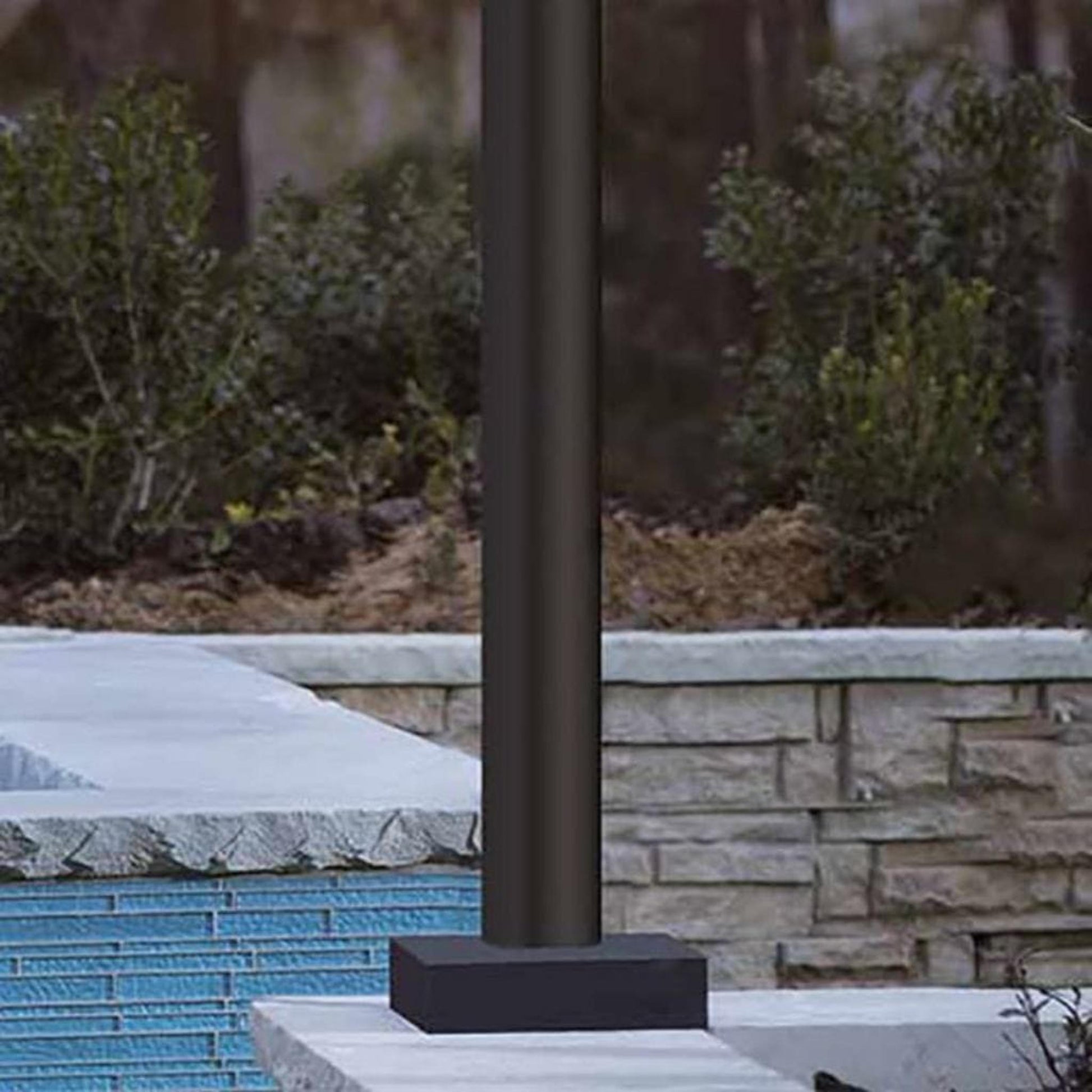 Tempest Torch Black Square Post Cover for Deck Mount