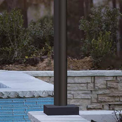 Tempest Torch Black Square Post Cover for Deck Mount