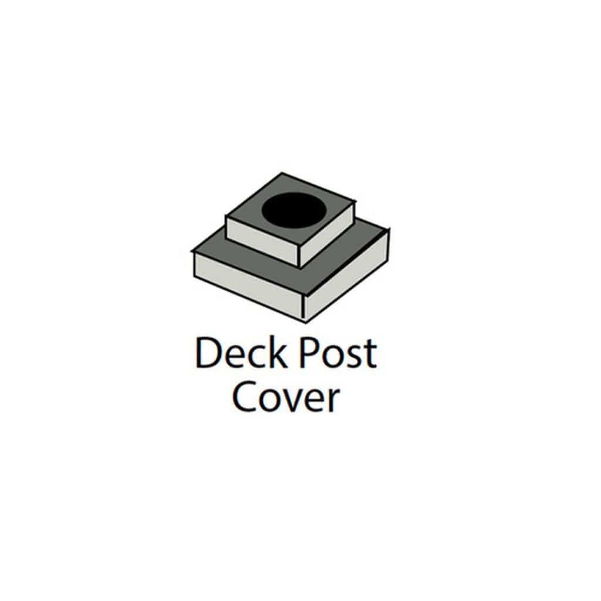 Tempest Torch Black Square Post Cover for Deck Mount