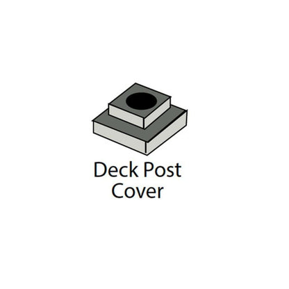 Tempest Torch Post Cover for Deck Mount - Square Black