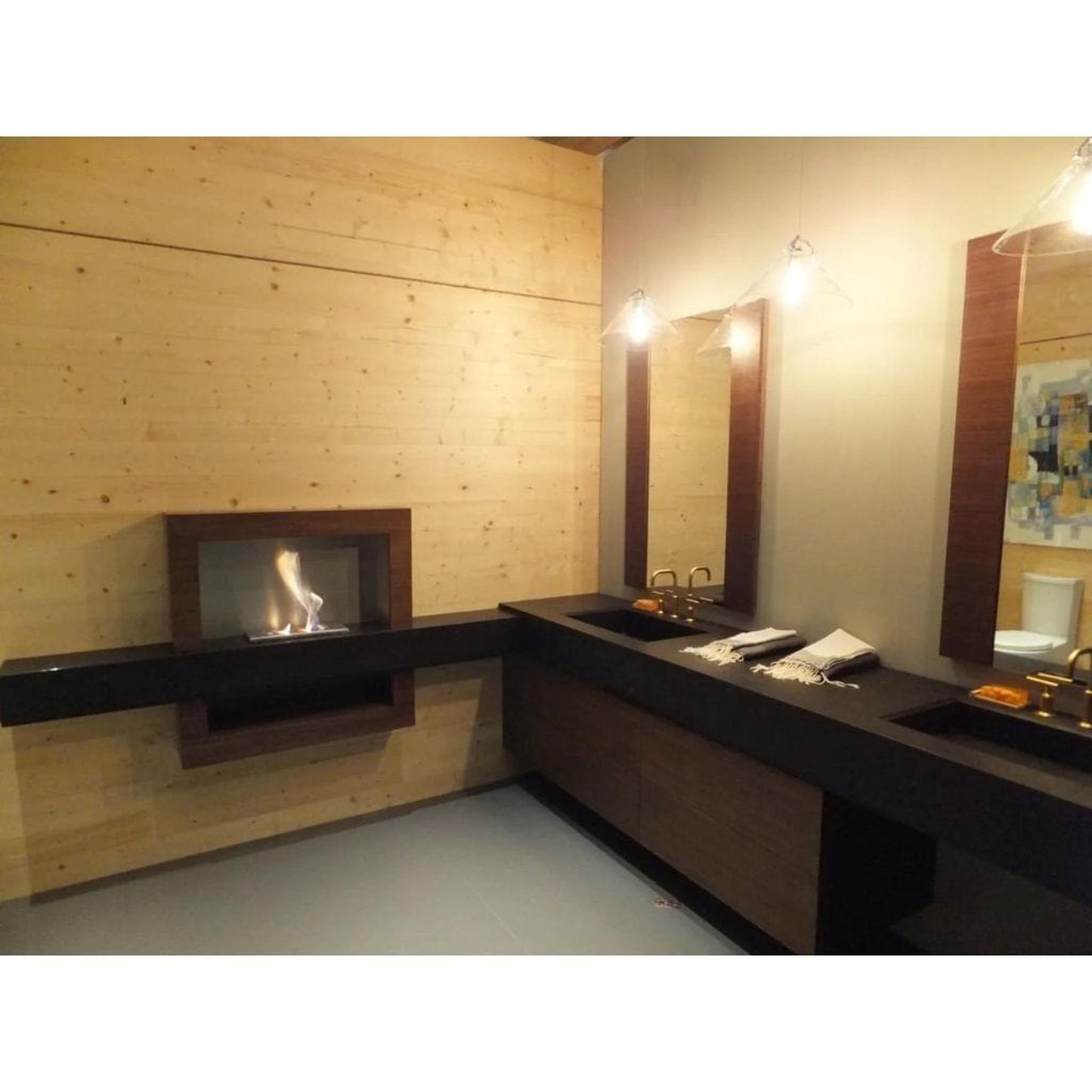 The Bio Flame 18" Black Remote Control Smart Ethanol Burner