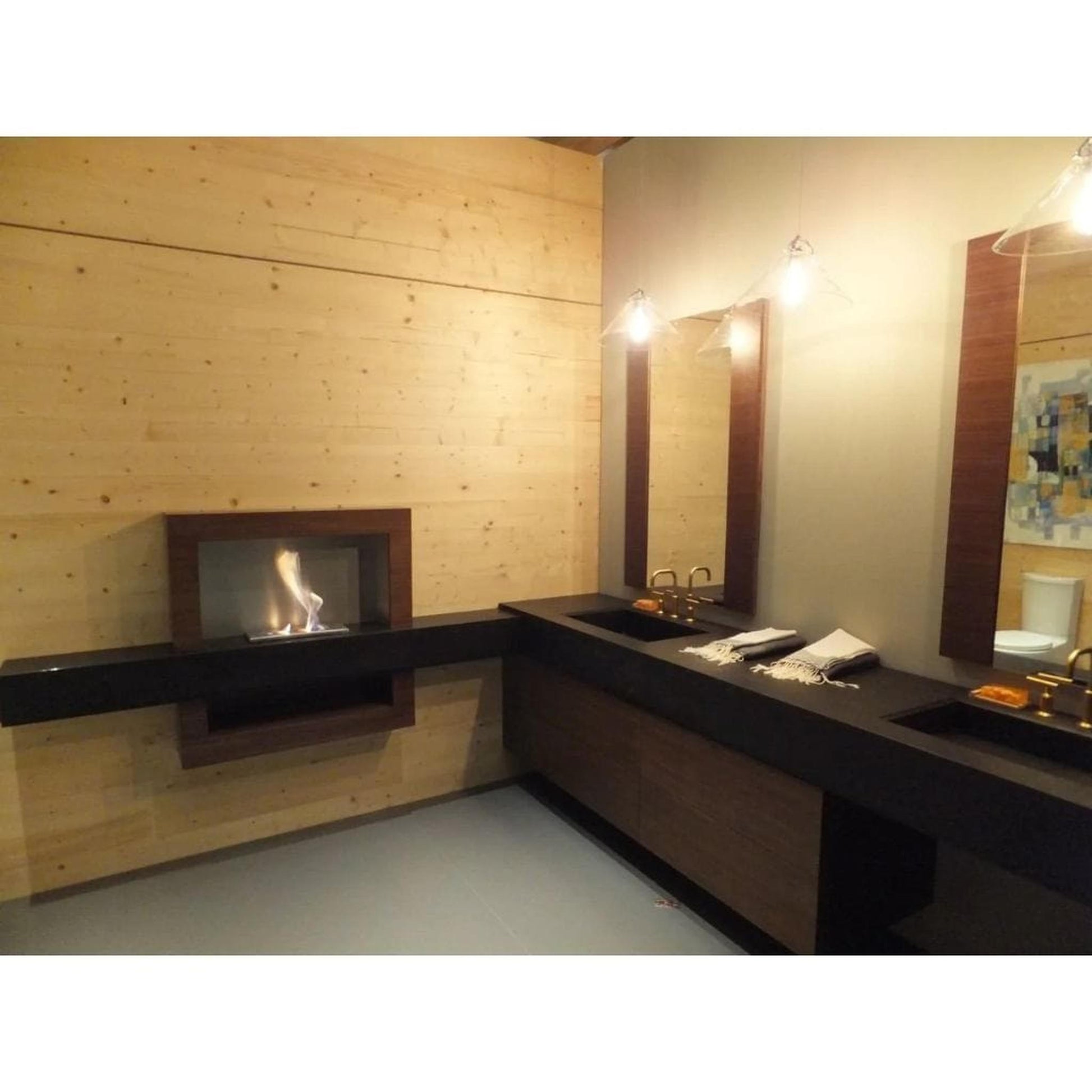 The Bio Flame 18" Black Remote Control Smart Ethanol Burner