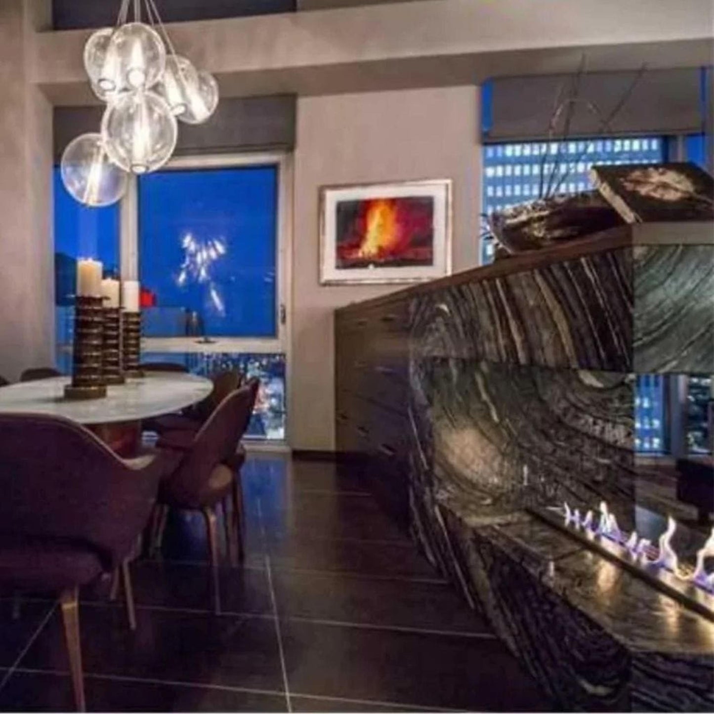 The Bio Flame 38" Stainless Steel Ethanol Fireplace Burner