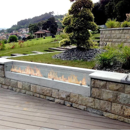 The Bio Flame 48" Stainless Steel Ethanol Fireplace Burner
