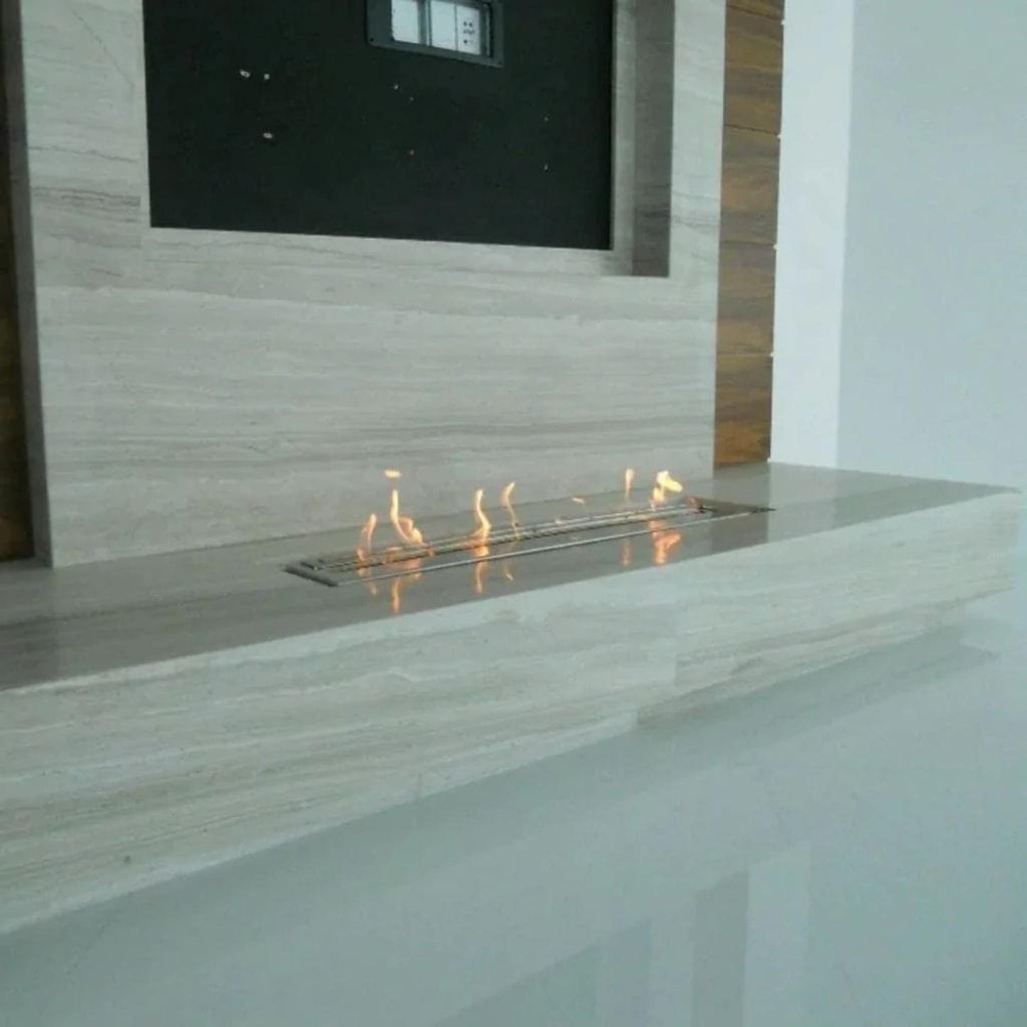 The Bio Flame 48" Stainless Steel Ethanol Fireplace Burner
