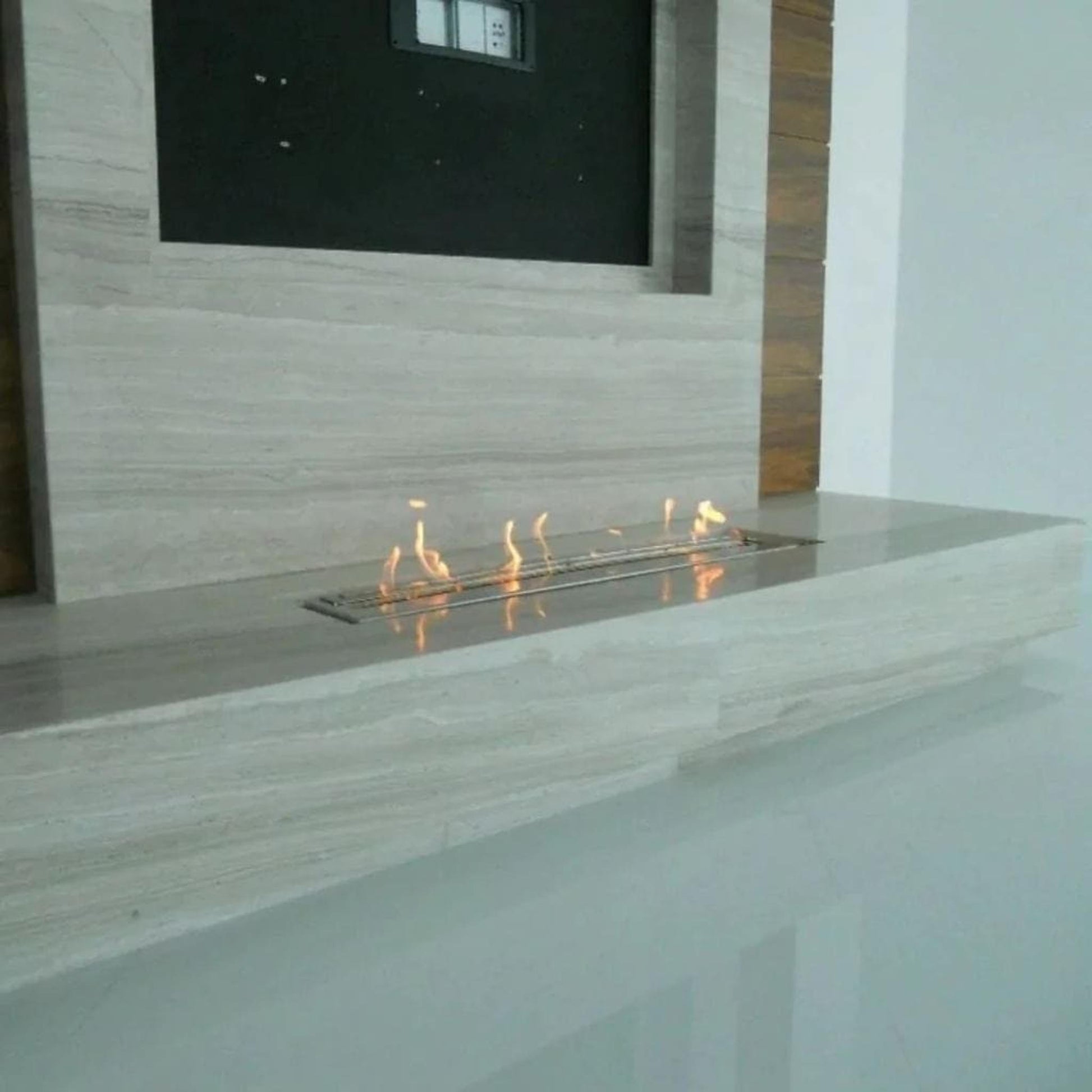 The Bio Flame 48" Stainless Steel Ethanol Fireplace Burner