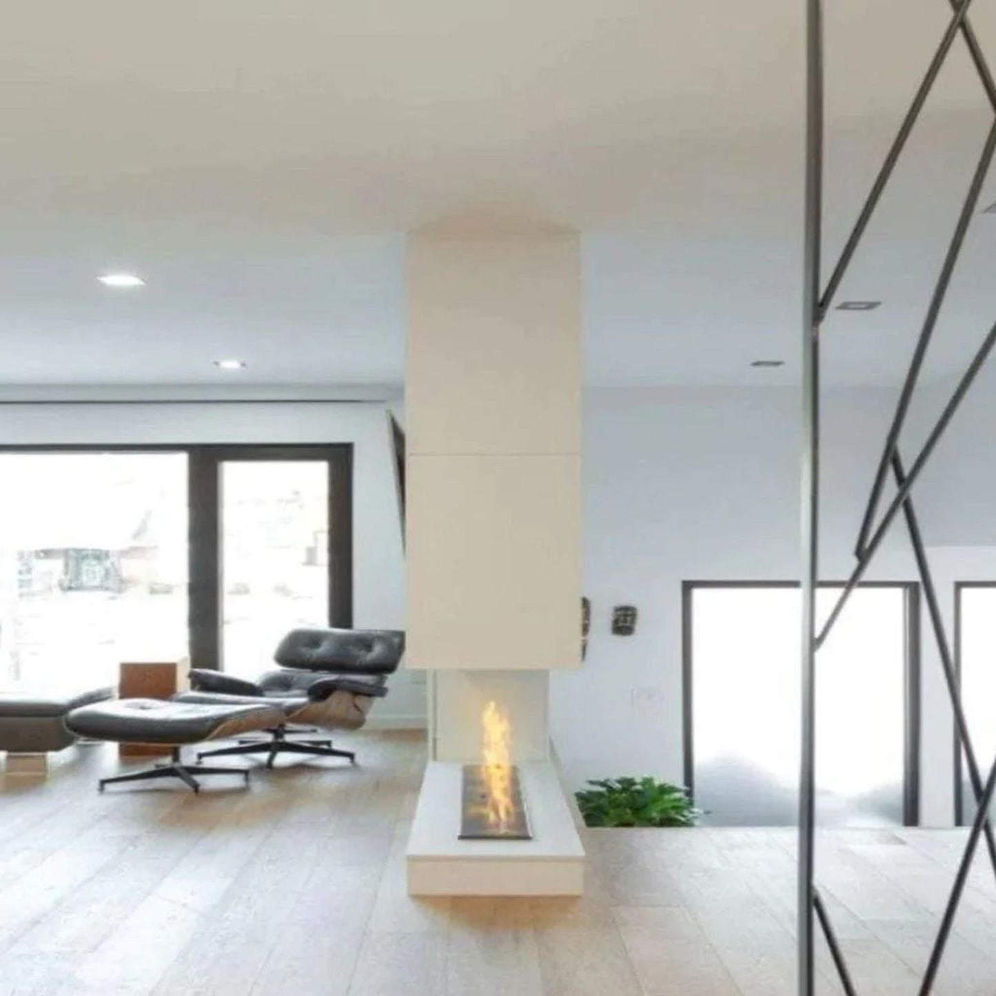 The Bio Flame 48" Stainless Steel Ethanol Fireplace Burner