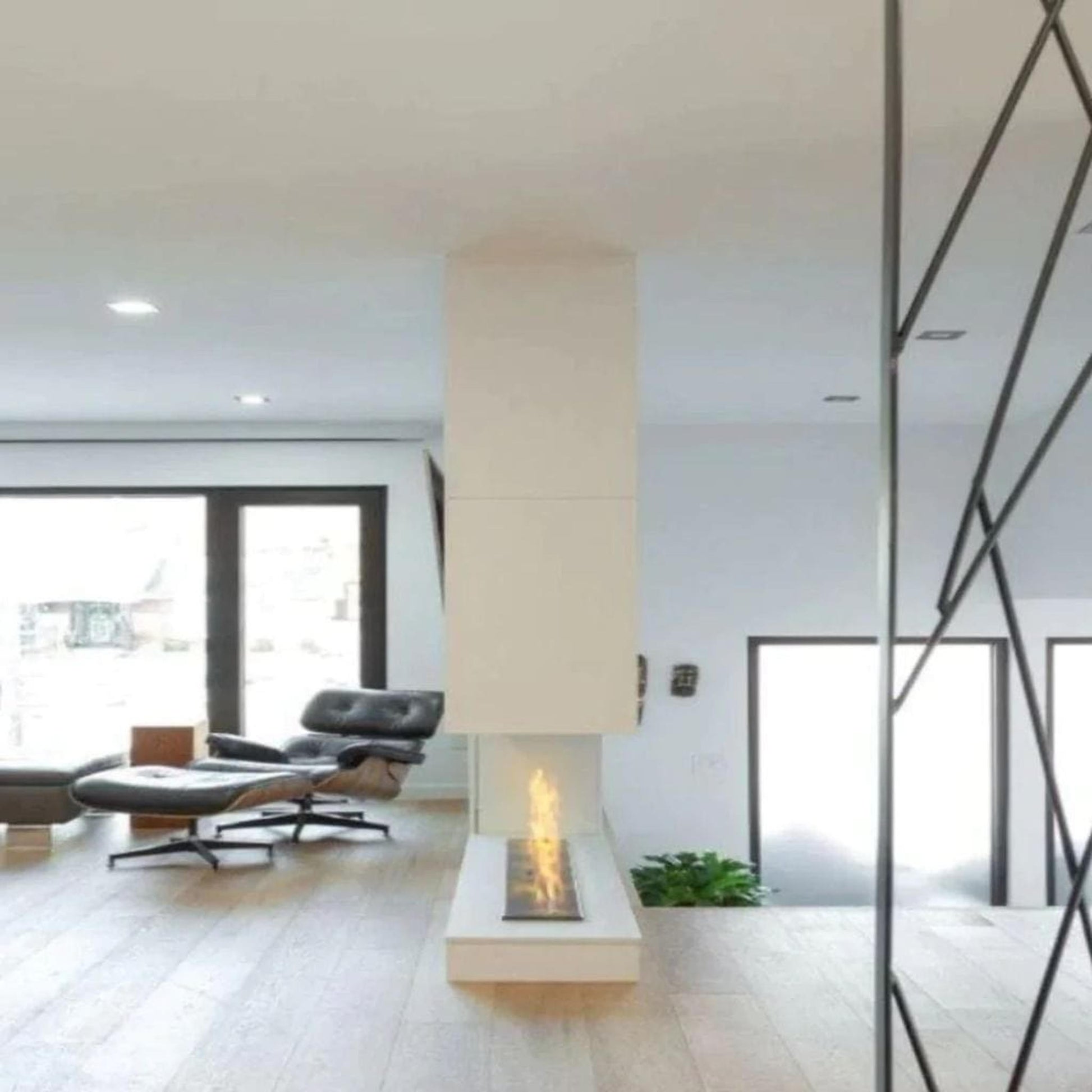 The Bio Flame 48" Stainless Steel Ethanol Fireplace Burner