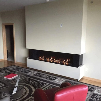 The Bio Flame 60" Black Remote Control Smart Ethanol Burner