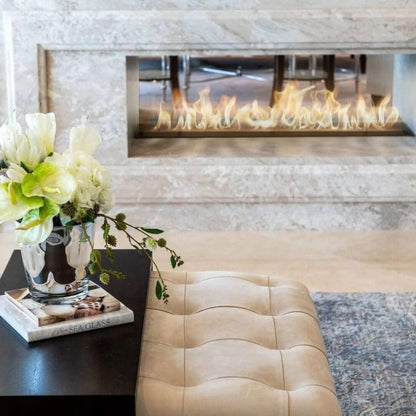 The Bio Flame 60" Black Remote Control Smart Ethanol Burner