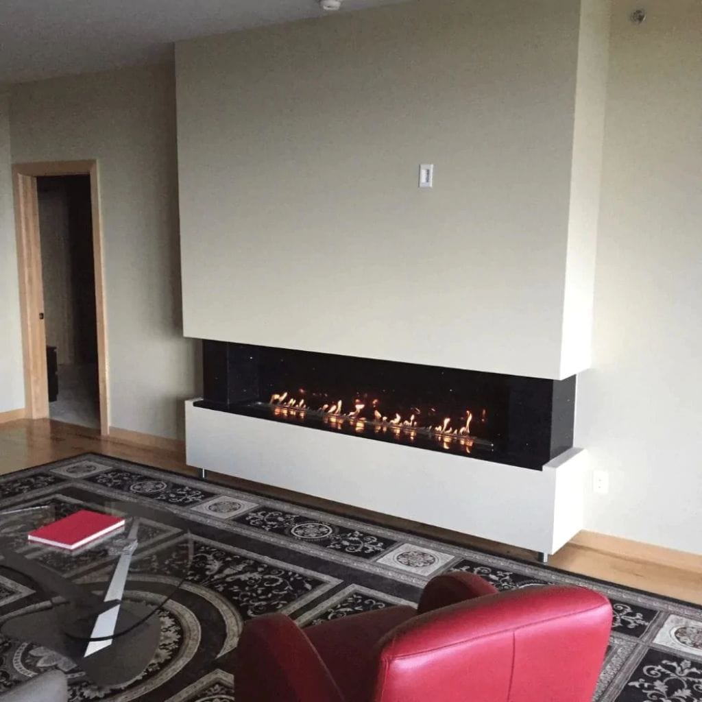 Modern Ethanol Fireplace Insert with Remote Control